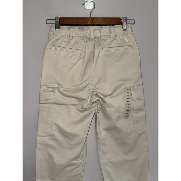 Ralph Lauren Boys 10 Chino Dress Pants Stretch Cargo Khaki Elastic Drawstring - Picture 9 of 16